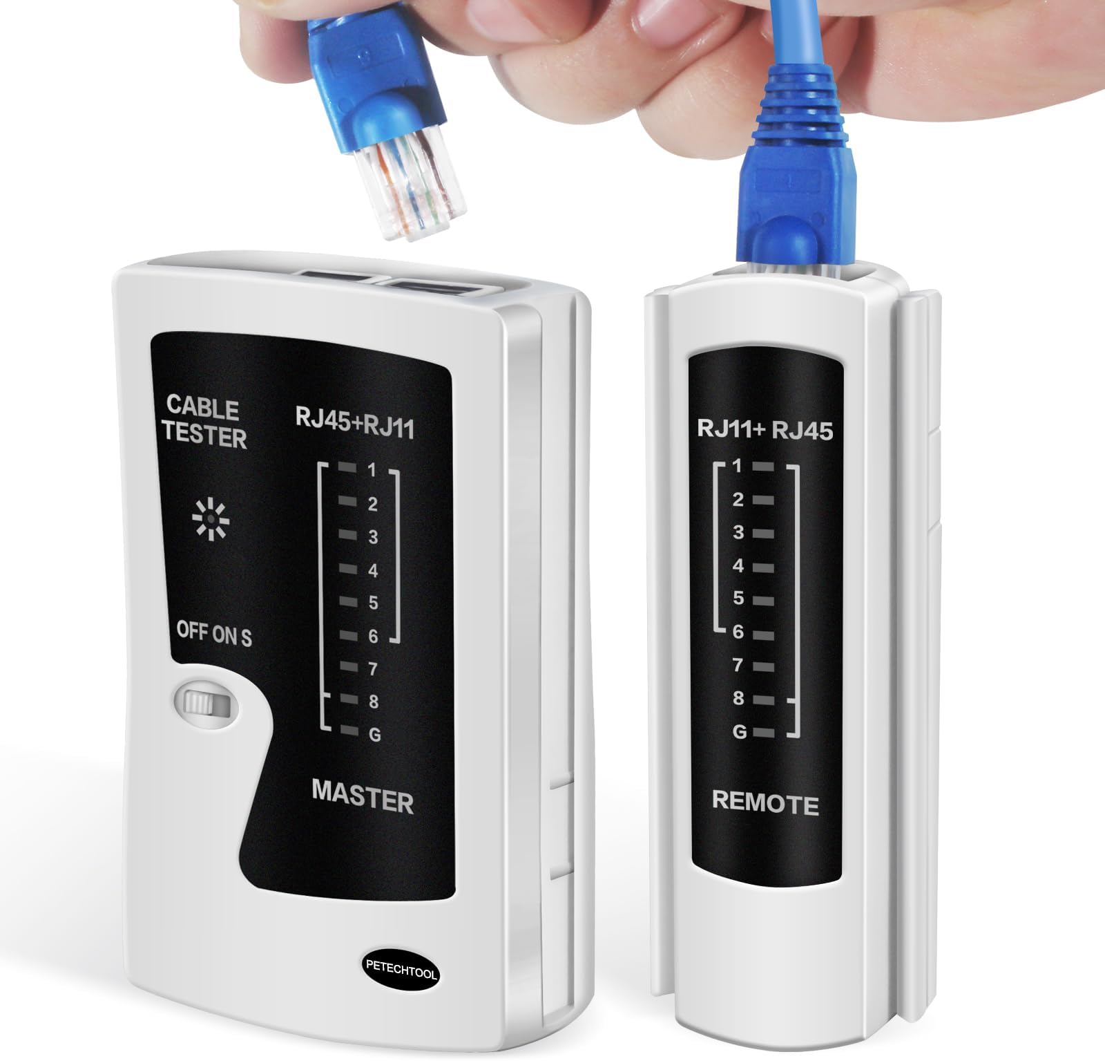 CSL - Netzwerk Kabeltester für RJ45- RJ11-Kabel - Patchkabel-Tester ...